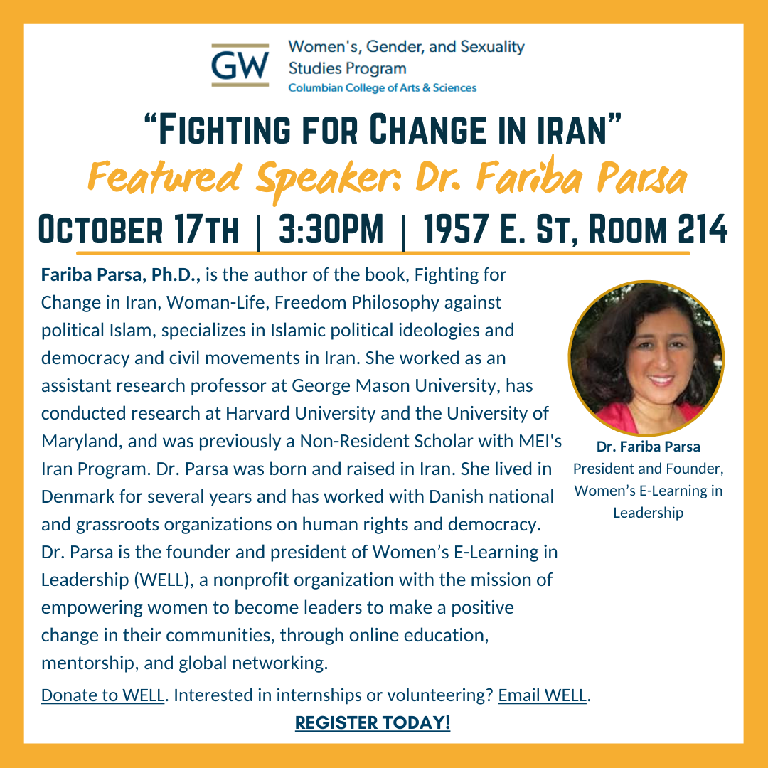Flyer for Dr. Parsa's talk