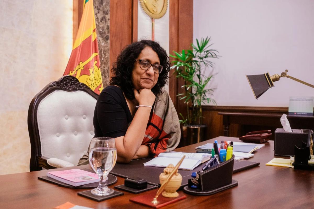 Prime Minister Harini Amarasuriya at her office.