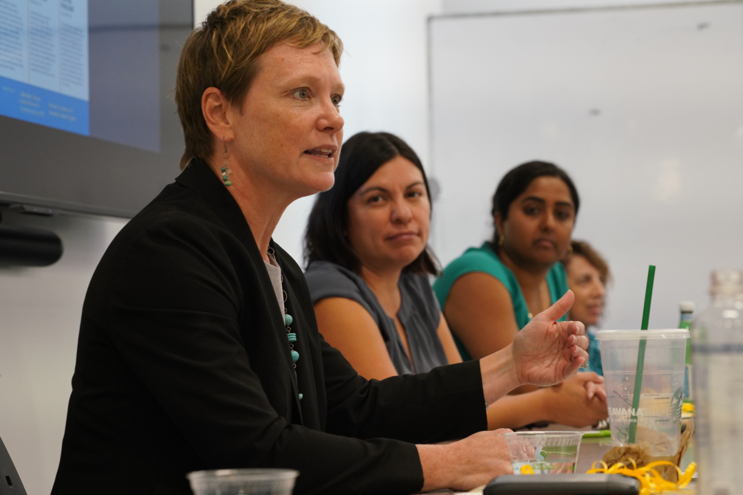 left to right: Susan Markham, Silvia Henriquez, Chitra Panjabi