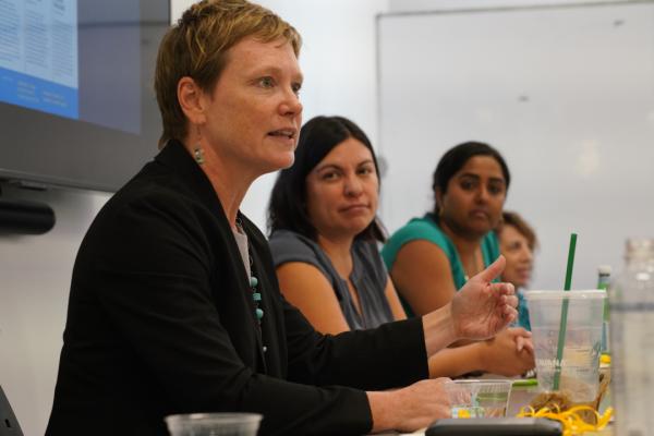 left to right: Susan Markham, Silvia Henriquez, Chitra Panjabi