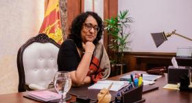 Prime Minister Harini Amarasuriya at her office.